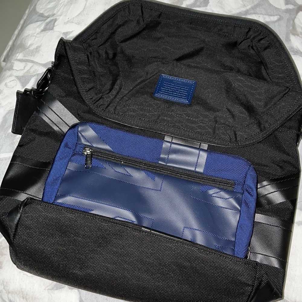Special edition Mini for Tumi Messenger / Laptop Bag Black and Blue